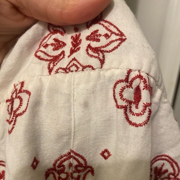 Anthropologie Ett Twa Jadida Embroidered Linen Blend Fully Lined Pant 4 TALL - Picture 10 of 10